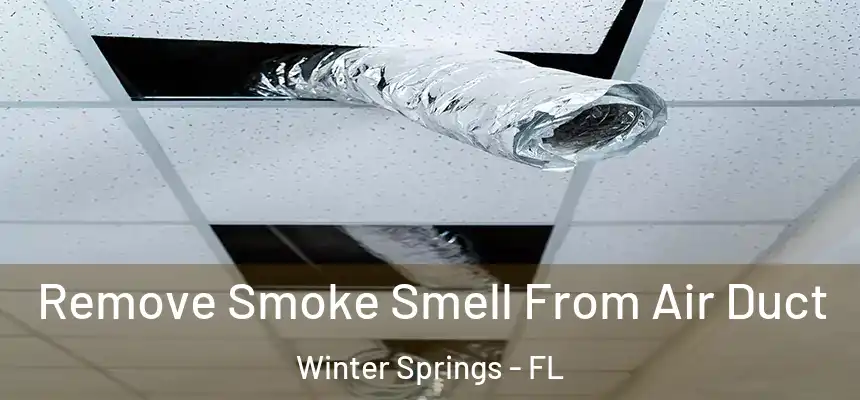  Remove Smoke Smell From Air Duct Winter Springs - FL